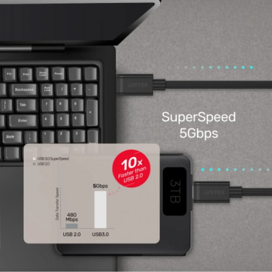 Unitek Y-C477BK 1 m Type-C to Type-C Hızlı Şarj Kablosu