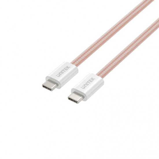 Unitek C14141APK01-1M 1 m Pembe Type-C to Type-C Hızlı Şarj Kablosu 