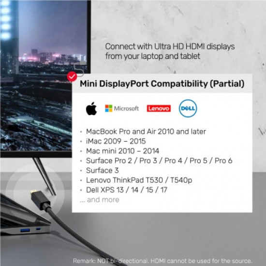 Unitek V1152A Mini DisplayPort to HDMI Dönüştürücü