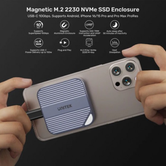 Unitek Manyetik NVMe SSD Kutusu M.2 2230 (S1244AGY01)