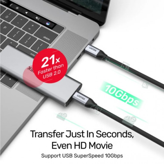 Unitek C14082ABK 1 m Type-C to Type-C Hızlı Şarj Kablosu