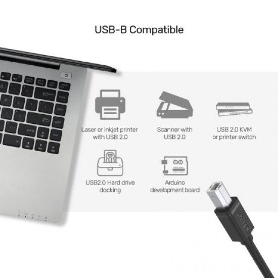 Unitek Y-C4001GBK USB 2.0 2 m Yazıcı Kablosu